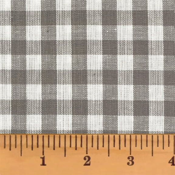 JCS Magnolia Gray 5 Mini Buffalo Plaid Homespun Cotton Fabric Sold by the Yard