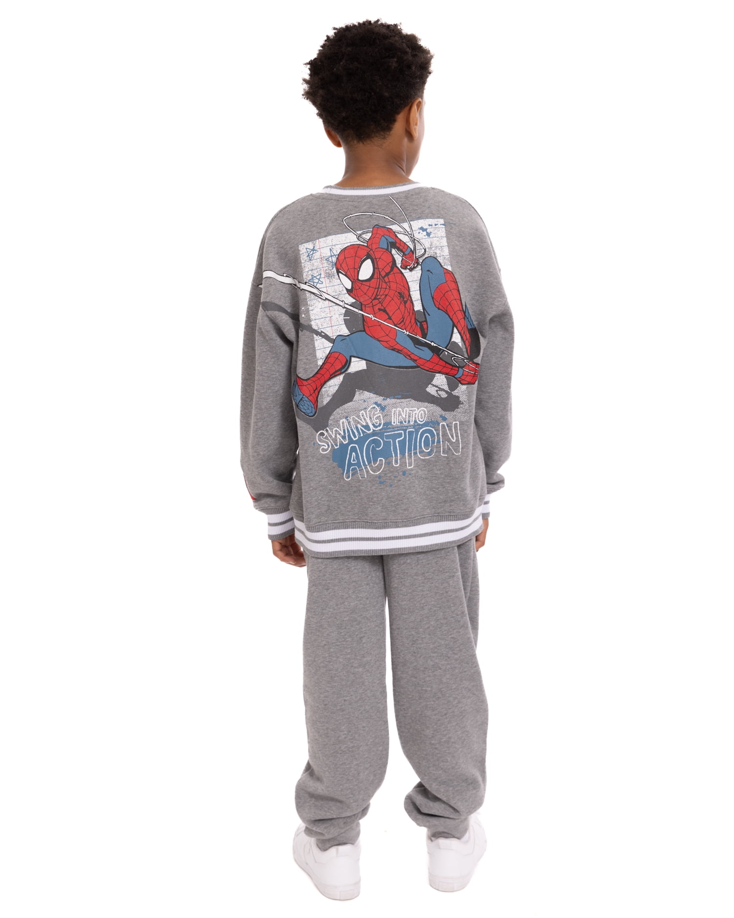Spider-Man Boys Crewneck Sweatshirt and Jogger Pants Set, 2 Piece, Sizes 4-16