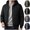 Black, variant on Men's Lightweight Cotton Quilted Puffer Jacket Windproof Hooded Warm Outerwear Coat for Fall Winter Golf Running Hiking Travel with Pockets, Army Green, XXL