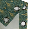 thumbnail image 4 of Ambesonne Grommet Curtain, , 50"x63", Dark Mustard and Dark Teal, 4 of 5