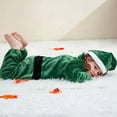 thumbnail image 3 of HNMKIU Kids Christmas Bodysuit Boys Girls Long Sleeve Cartoon Prints Romper Jumpsuit Clothes Christmas Outfit Green - 2-3 Years, 3 of 6