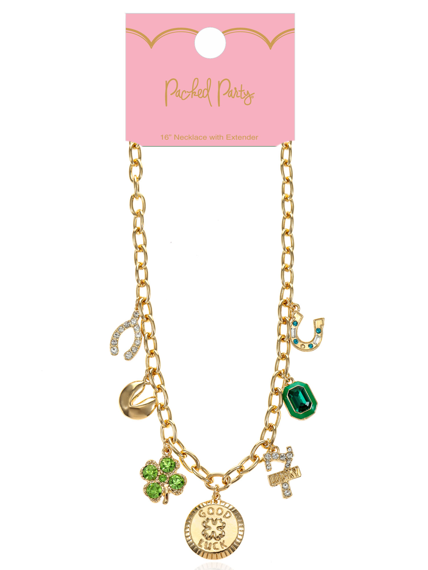 Packed Party So Lucky Charm Necklace, 1 Piece