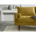 thumbnail image 6 of Enor Furniture Brighton 58" Upholstered Velvet Loveseat in Gold, 6 of 12