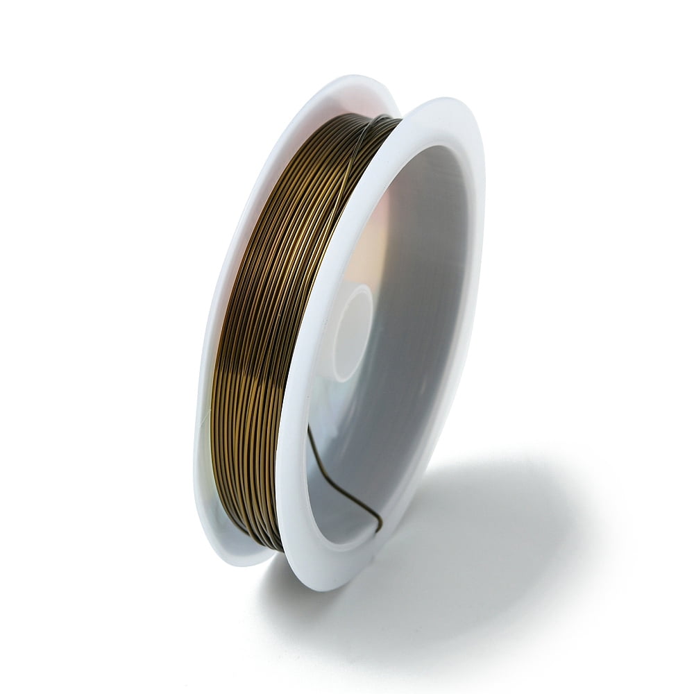 Copper Jewelry Wire Long-Lasting Plated Bronze 22 Gauge 0.6mm about 19.68 Feet(6m)/roll