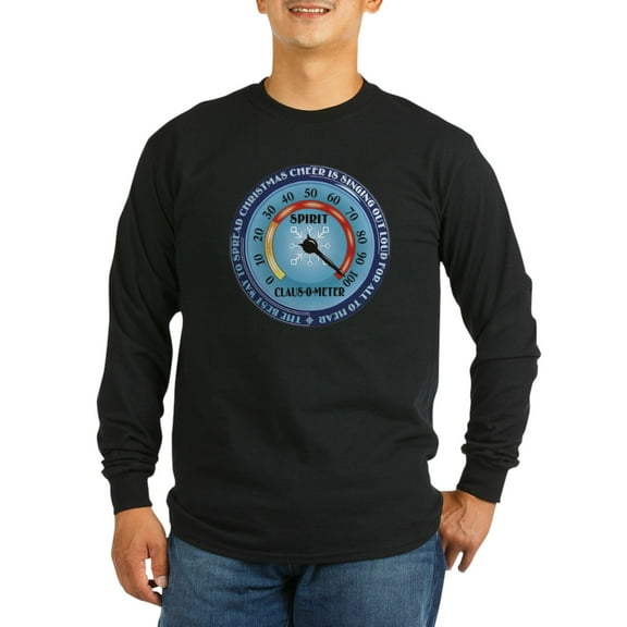 CafePress - Clausometer Long Sleeve Dark T Shirt - Long Sleeve Dark T-Shirt
