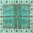thumbnail image 1 of Ahgly Company Indoor Square Oriental Light Blue Traditional Area Rugs, 6' Square, 1 of 4