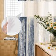 thumbnail image 4 of No Hook Shower Curtain, Navy Blue Wooden Shower Curtains for Bathroom with See Through Top Window, Farmhouse Brown Vintage Distressed Waterproof & Washable Bath Curtain Stall 48"x72", 4 of 9