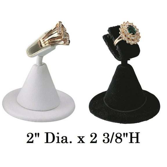 White Single Ring Clamp Jewelry Display Stand