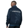 thumbnail image 2 of Men's Starter Navy/Blue Minnesota Timberwolves The Ambassador Satin Varsity Jacket, 2 of 2