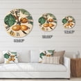 thumbnail image 4 of Designart 'Ancient Fruits II' Farmhouse Wood Wall Clock, 4 of 5