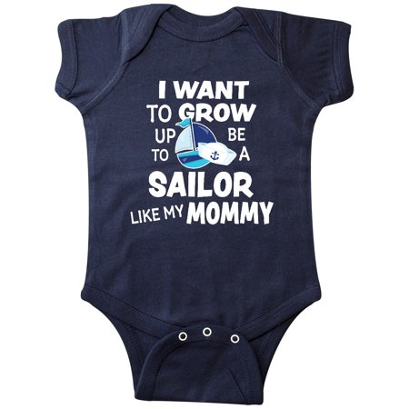 

Inktastic I Want To Grow up To Be a Sailor Like My Mommy Gift Baby Boy or Baby Girl Bodysuit