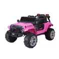 thumbnail image 1 of Pink 12V Jeep Wrangler Style Kids Ride On One Seater Cars Leather, 1 of 2