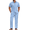 Sky Blue, variant on COOFANDY Mens White Outfit Summer Beach Outfits for Men Casual Short Sleeve Shirts and Pants Sets