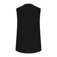 thumbnail image 5 of Otntypg Women's Chiffon Tank Tops Cute Summer Sleeveless V Neck Tunic Blouse Dressy Casual Tops Office Work Shirts Black XL, 5 of 6