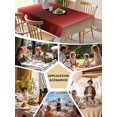 thumbnail image 5 of Dark Red Yellow Ombre Table Cloth, Waterproof Tablecloth for Square Tables, Farmhouse Modern Gradient Art Reusable Washable Fabric Table Cover for Restaurant Kitchen Dining Tables 60"x60", 5 of 9