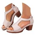 thumbnail image 4 of Wedges Sandals with Arch Support for Woman with Back Strap Comfy Lightweight Wide Width Low Heels Womens House Slippers Memory Foam Ankle Buckle Studded Fashion Sandals for Summer, 4 of 9
