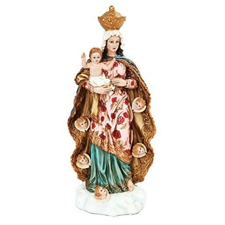 Our Lady Angels - 10 Inch Our Lady of Angels with Baby Jesus Religious Statue Figurine by PTC