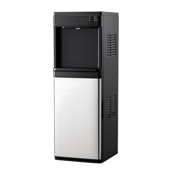 Floor-Standing Water Dispenser, 3-In-1 with Ice Maker, Bullet Ice, Cold Water, 33 Lbs/24H Ice Production, 1.3 Lbs Ice Storage