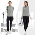 thumbnail image 5 of YUCOLEN Women's Fleece Vest Warm Soft Sleeveless Zip Outerwear Jackets with Zipper Pockets Light Gray M, 5 of 6