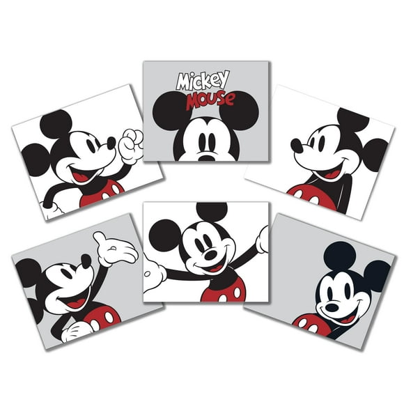 Decoración mural Lambs & Ivy Disney Baby Mickey Mouse, 20 x 25 cm (x6)
