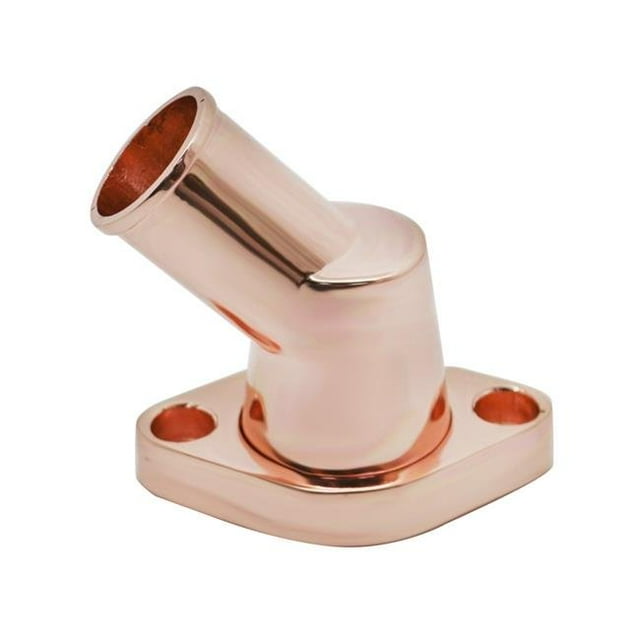 CFR Performance HZ-6003-COP 45 deg Aluminum Swivel Water Neck for Chevy Small Block & Big Block - Copper
