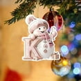 thumbnail image 4 of PEIBang Cute Snowman Christmas Tree Ornaments,2D Acrylic Hanging Ornaments Winter Decorative Snowman Pendant for Indoor Outdoor Decor, 4 of 5