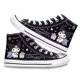 thumbnail image 1 of Kuromi-zapatos con dibujos animados de corazón para niña, el mismo estilo, lona alta, animación periférica, estudiantes masculinos y femeninos, informales, 2025, 1 of 5