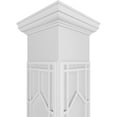 thumbnail image 4 of Ekena Millwork 8"W x 9'H Craftsman Classic Square Non-Tapered Shaker Fretwork Column w/ Tuscan Capital & Tuscan Base, 4 of 8