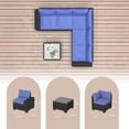 thumbnail image 3 of 6-Piece Modular Outdoor Sectional Sofa Set, PE Rattan All-Weather Patio Furniture with Coffee Table, Thickened Cushions & UV-Resistant Design for Backyard, Poolside, Balcony, 3 of 8
