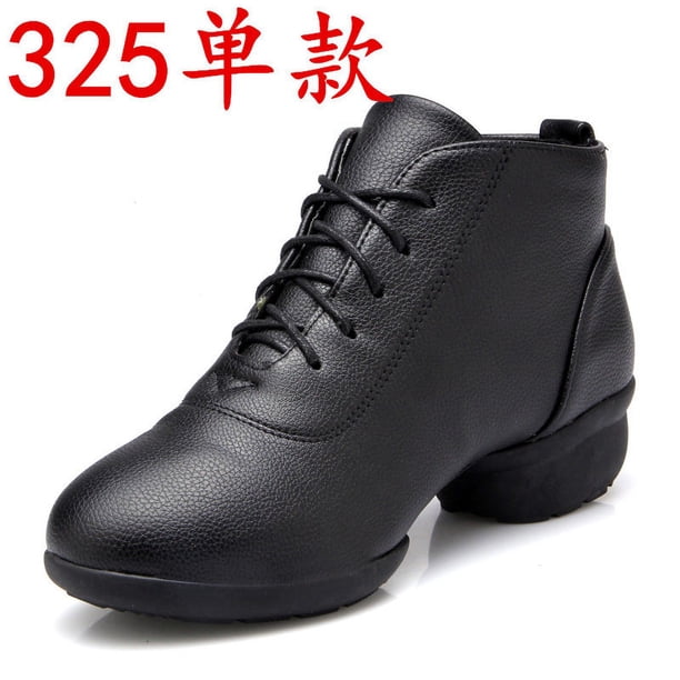 Zapatillas de baile para mujer, zapatos de baile de Jazz para mujer, zapatos deportivos modernos de salón para mujer en negro y rojo, talla 34-42