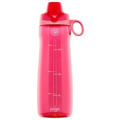 LeapFrog BPAFree 32 oz Pink Plastic Water Bottle with FlipTop Lid