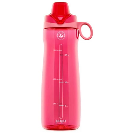 Pogo BPA-Free Plastic Water Bottle with Chug Lid, 32