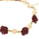 thumbnail image 2 of Pulsera con dijes de flores, pulsera de rosas, joyería de rosas, joyería de mano para mujeres y niñas, 2 of 5