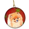 thumbnail image 1 of Pomeranian Ornement en Céramique Flocon de Neige Rouge de Noël, 1 of 1