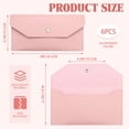thumbnail image 2 of Sekonow 6 Pack Cash Envelope Wallet, Money Organizer Holder Reusable PU Leather Budget Money Bag Pouch, Slim Cash Stuffing Wallet for Cash Saving Budgeting Receipt Bill Check, 2 of 7