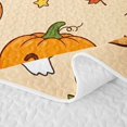 thumbnail image 5 of Manfei Cute Halloween Cat Quilt Full, Pumpkin Ghost Full Bedspread Sets, Orange Beige, 3-Piece, 1 Coverlet and 2 Pillowcases, 5 of 7