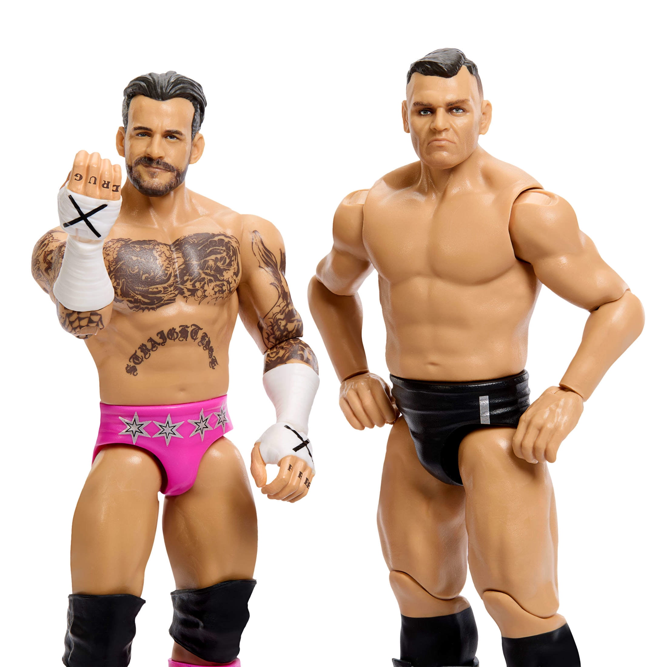 WWE Main Event Showdown CM Punk vs Gunther Action Figures Set, Series #28, 6-inch