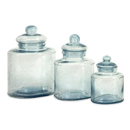 kitchen canisters glass set of 3 celina pale blue bubbled glass lidded kitchen kitchen canisters glass set of 3 celina pale blue bubbled glass lidded kitchen
