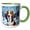 Green/White, variant on 3drose, Awesome Dachshund Dog in Winter. Colorful Art. Cool Gift for All, 11oz Magic Transforming Mug