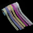thumbnail image 5 of adhesive tape Roll Of Glitter Tape Lace Flower Pattern Self Adhesive Tape Sticker Colorful Decorative Masking Tape For Scrapbooking Card Making Crafts Frames Planner Journal Gifts Decor, 5 of 9