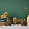 thumbnail image 3 of Scottish highland cow resin statue cuteartificial calf ornament scandinavian home desktop decoration gift, 3 of 10