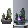 thumbnail image 4 of Waterfall Fountain, Peaceful Desktop Fountain Simple Resin With Atomizer For Living Room For Table US Plug 110V, 4 of 8