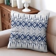 thumbnail image 4 of Linen Pillow Covers in Chic Light Blue - Set of 2 - Perfect for Outdoor Use, Couch, Bed & Car - Enhance Your Home Décor (50x50cm), 4 of 7