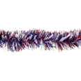 thumbnail image 6 of Northlight 12' x 4" Unlit Red/Blue Wide Cut Patriotic Tinsel Christmas Garland, 6 of 6