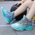 thumbnail image 4 of 2023-childrens Basketball Shoes Breathable Non-slip Sports Running Shoes Fr565Green32, 4 of 5