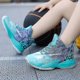 thumbnail image 4 of 2023-childrens Basketball Shoes Breathable Non-slip Sports Running Shoes Fr565Green33, 4 of 5