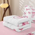 thumbnail image 5 of Catabedysis Bows Initial Letter Zipper Full Size Comforter Sets with Fitted Sheet and 2 Pillowcases,Coquette Bowknot Alphabet F Zipper Bedding Set For Girls,Pink Reversible,4-Piece, 5 of 7