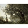 thumbnail image 3 of Corot, Jean-Baptiste-Camille 14x11 Black Modern Framed Museum Art Print Titled - Souvenir of Mortefontaine, 3 of 5