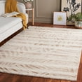 thumbnail image 2 of SAFAVIEH Metro Cecily Striped Area Rug, Beige/Ivory, 6' x 6' Square, 2 of 8