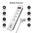 thumbnail image 5 of 20W PD USB C Recessed Power Strip Desktop Power Socket 4 Outlets 3 USB (PD20W&QC18W) Mountable Flat Plug Charging Station for Countertop Cabinet Desk ETL Listed, 5 of 5